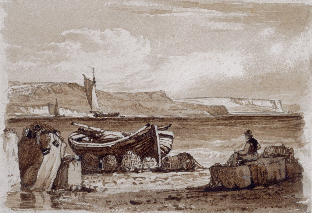 Detail of Lulworth Cliffs by Samuel Prout