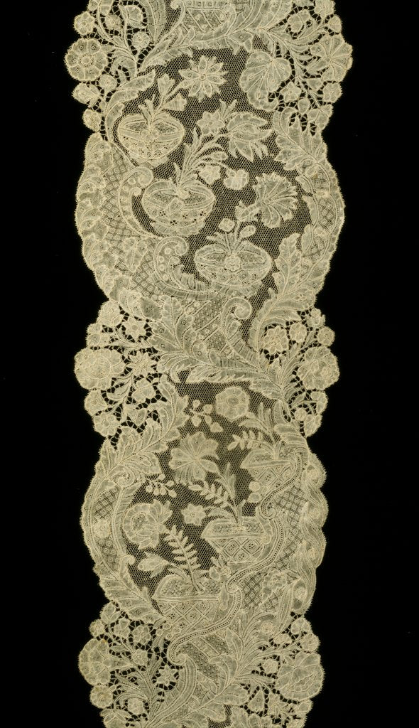 Detail of Lace lappet by Anonymous
