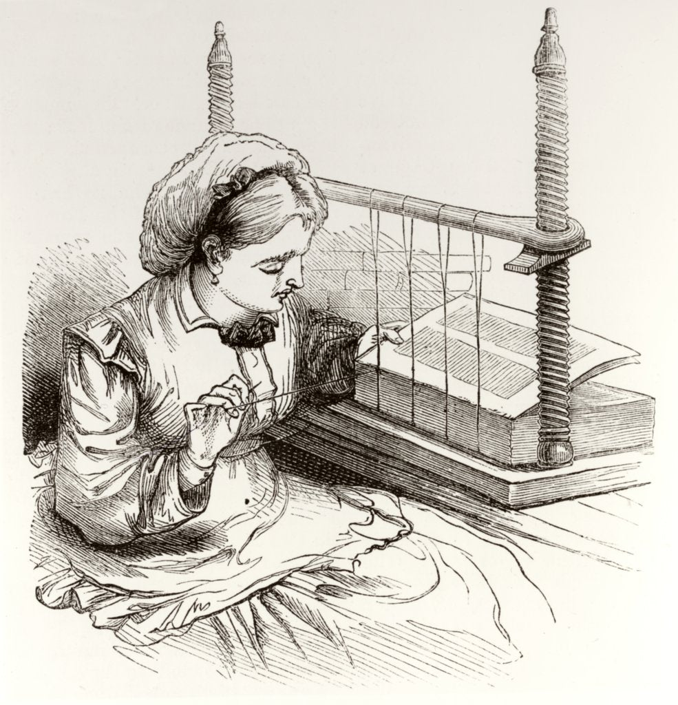 Detail of Sewing, from the Technical Educator by Unknown