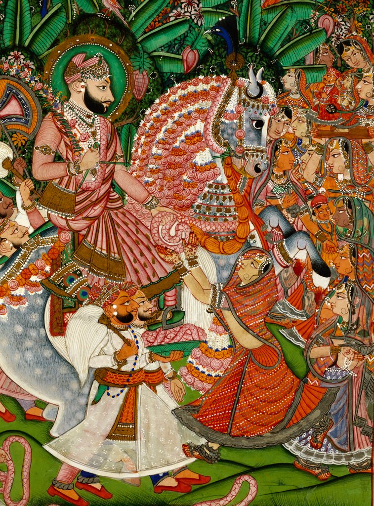 Detail of Raja Chattar Singh of Kota riding in a procession by Unknown