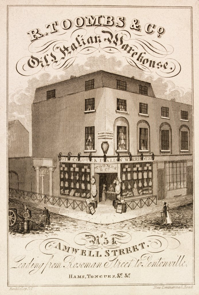 Detail of Trade card for R.Toombs & Co by Unknown