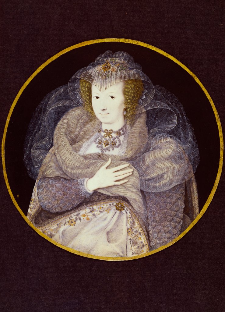 Detail of Portrait of an Unknown Woman by Isaac Oliver