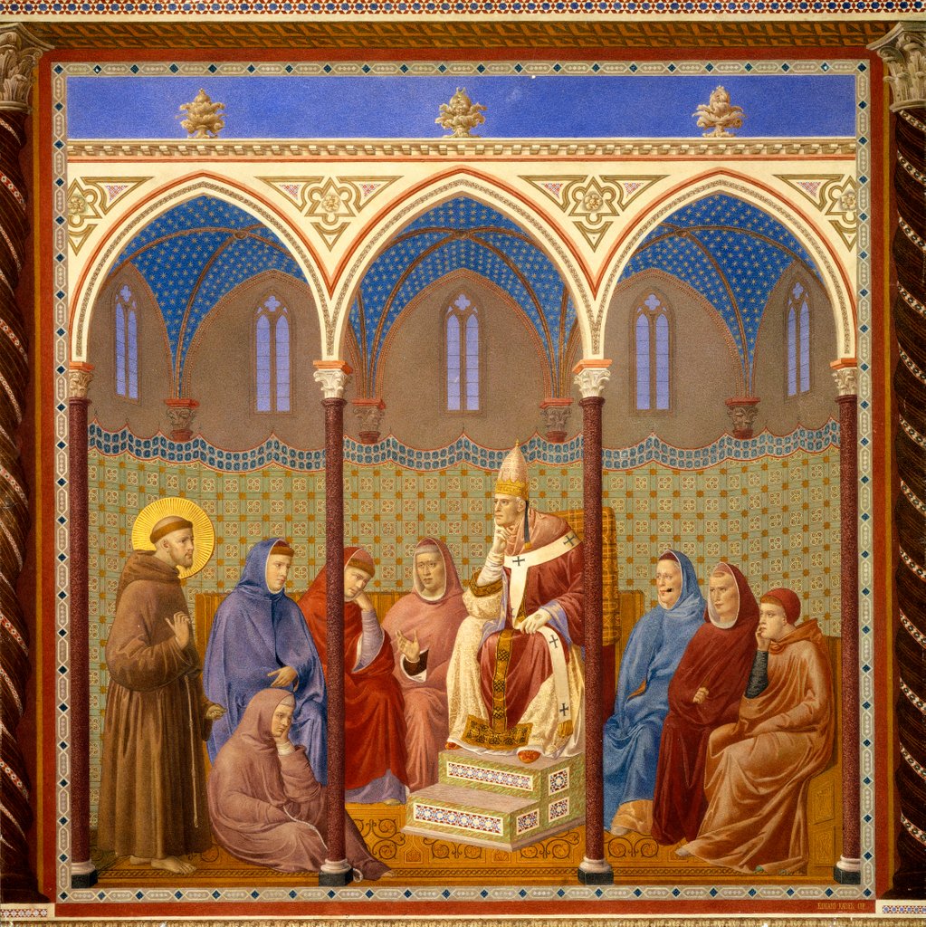 Detail of St Francis Before Pope Honorius by Edward Kaiser