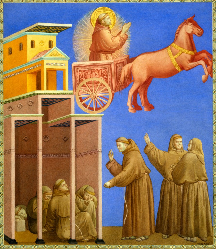 Detail of St Francis in the Chariot of Fire by Edward Kaiser