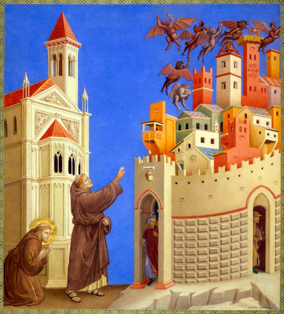 Detail of St Francis Expels Evil Spirits by Edward Kaiser