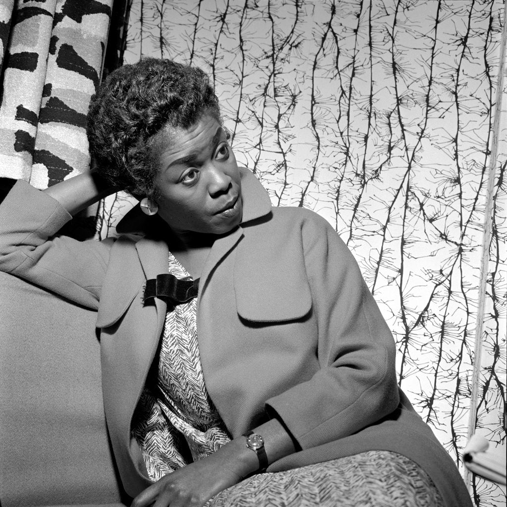 Detail of Sarah Vaughan, American jazz singer by Harry Hammond