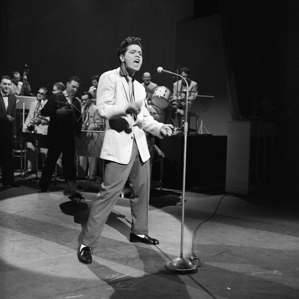 Detail of Cliff Richard performing by Harry Hammond