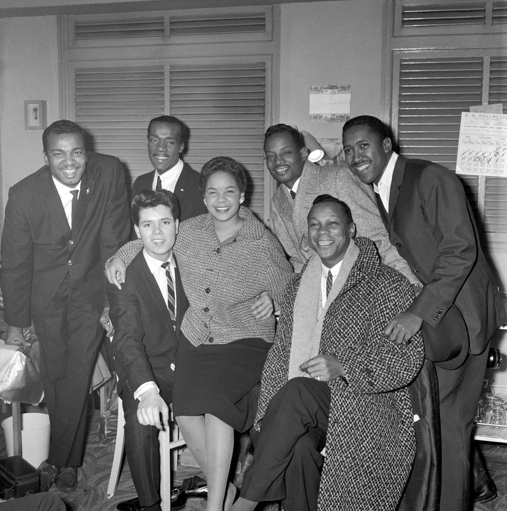 Detail of Cliff Richard with The Platters by Harry Hammond