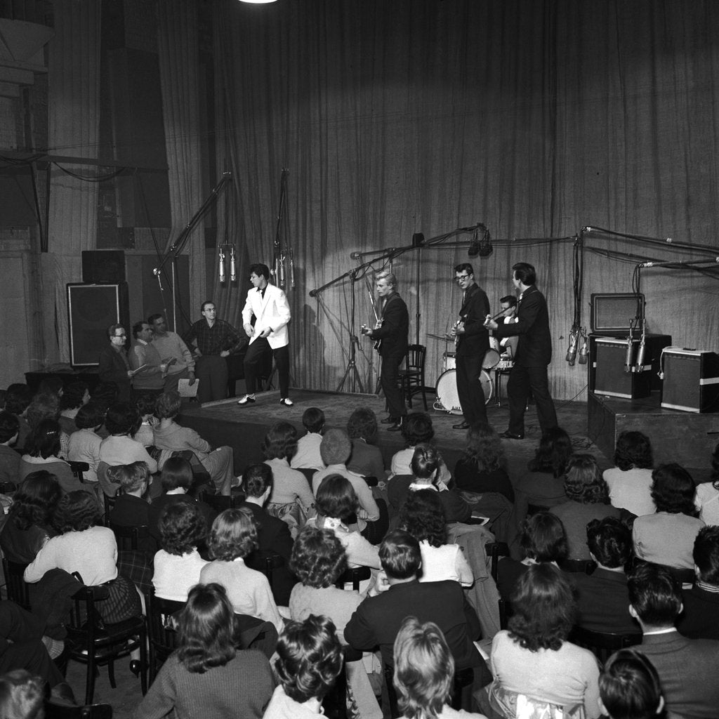 Detail of Cliff Richard performing by Harry Hammond