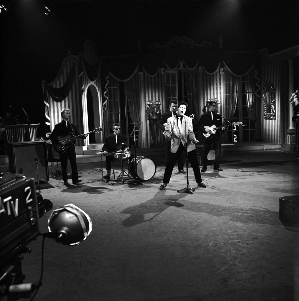 Detail of Cliff Richard performing at the Wood Green Empire by Harry Hammond