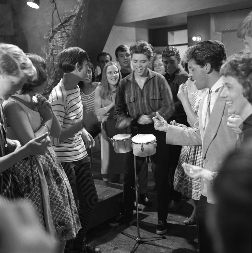Detail of Cliff Richard filming Expresso Bongo by Harry Hammond