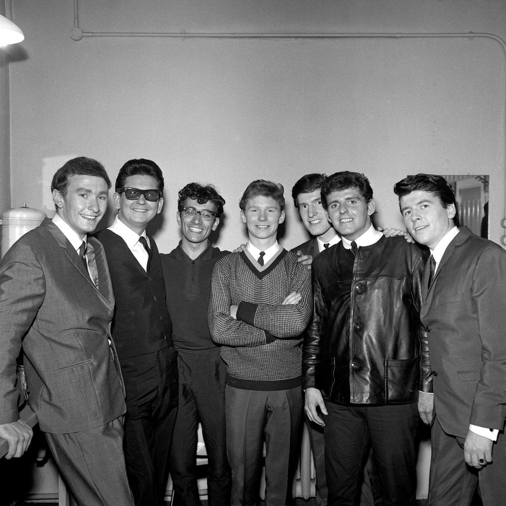 Detail of Brian Poole with Roy Orbison, Freddy Garritty and The Searchers by Harry Hammond