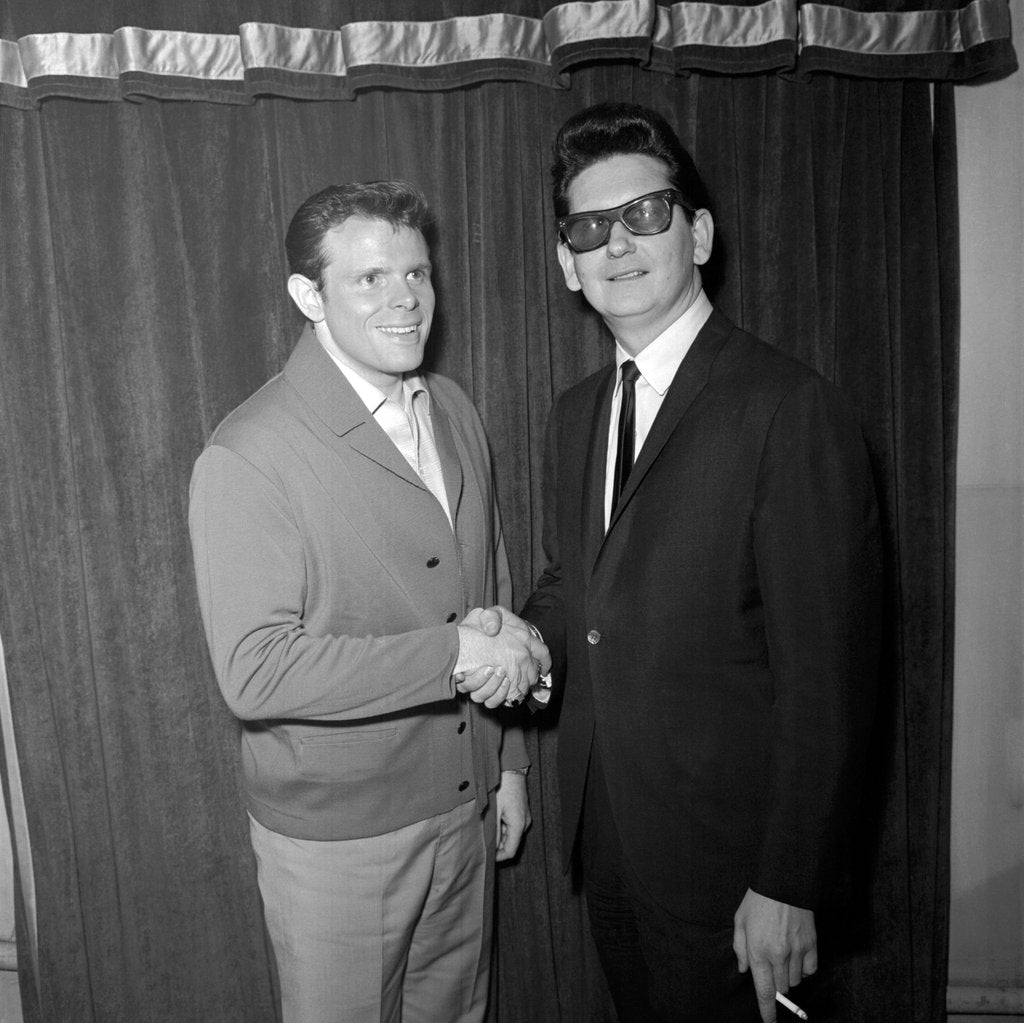 Detail of Roy Orbison with Del Shannon by Harry Hammond