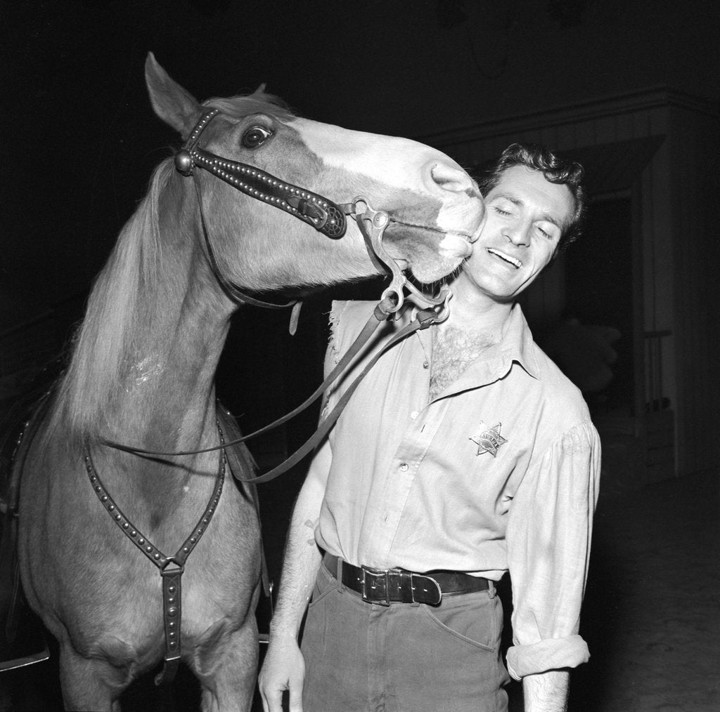 Detail of Hugh O'Brien with a horse by Harry Hammond