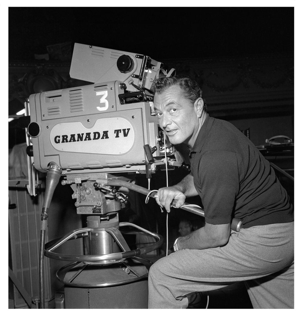 Detail of Tony Martin on set at Granada Television by Harry Hammond
