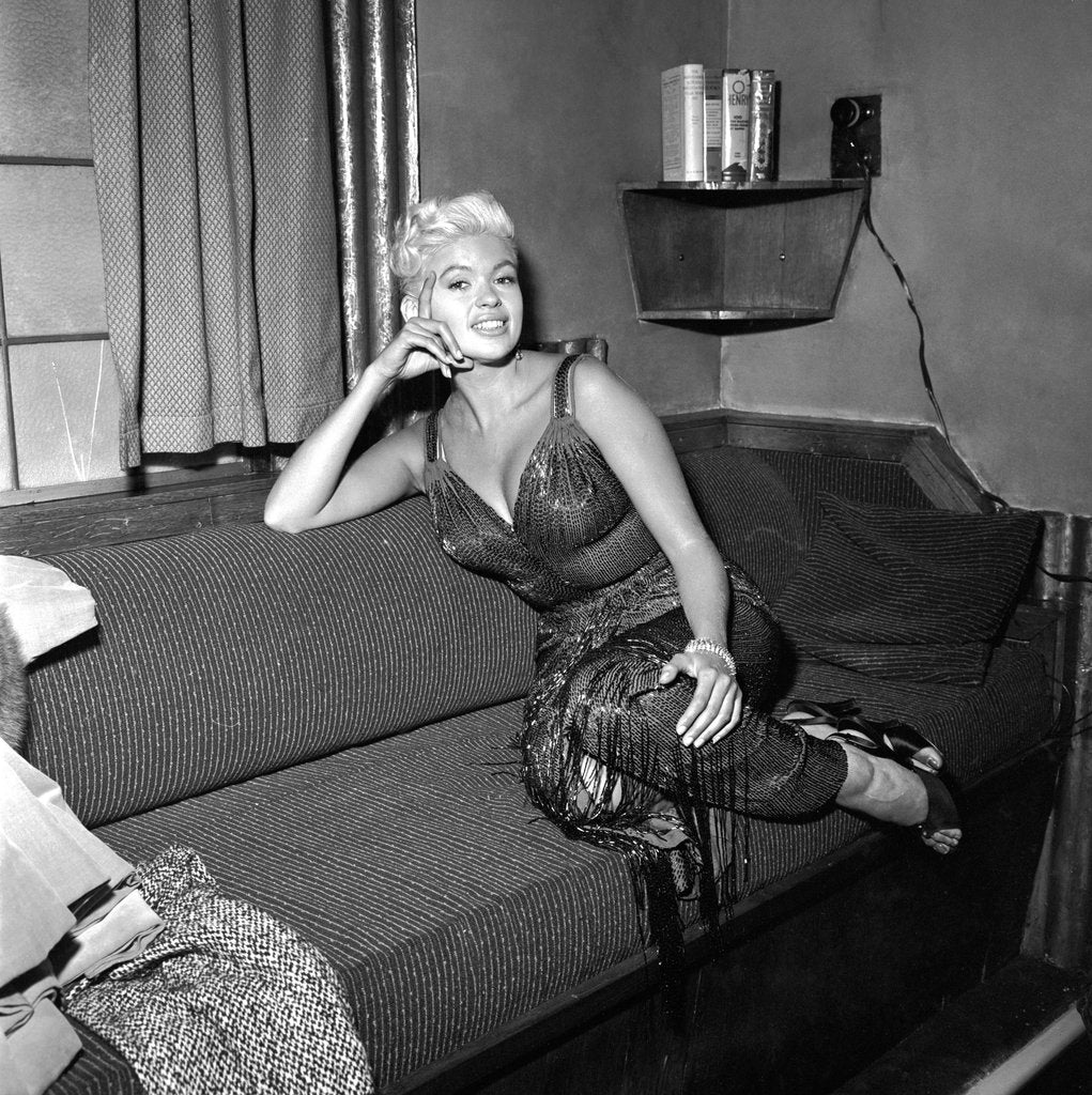 Detail of Jayne Mansfield at the Palladium dressing room by Harry Hammond