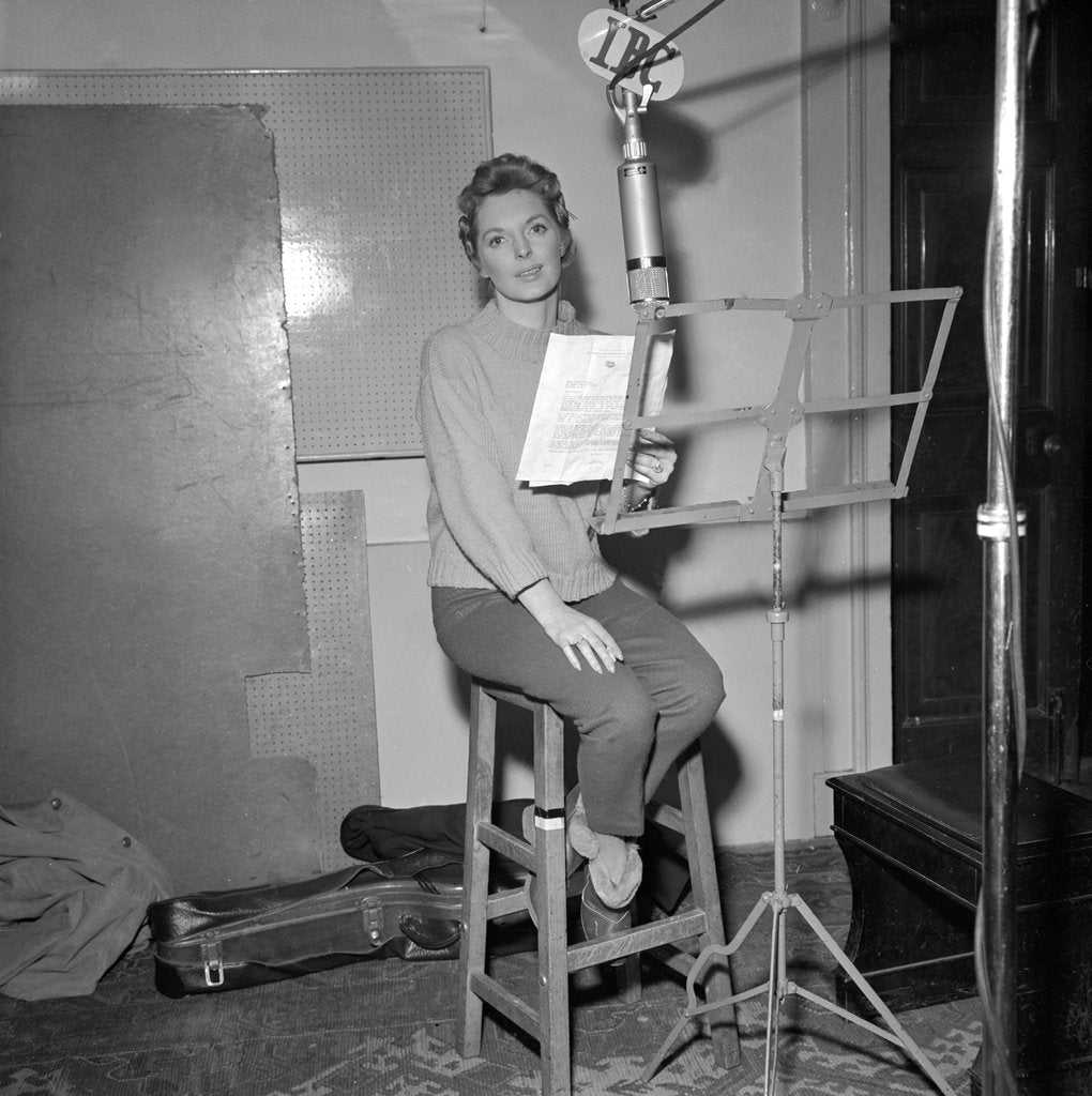 Detail of Julie London recording at IBC Studios by Harry Hammond