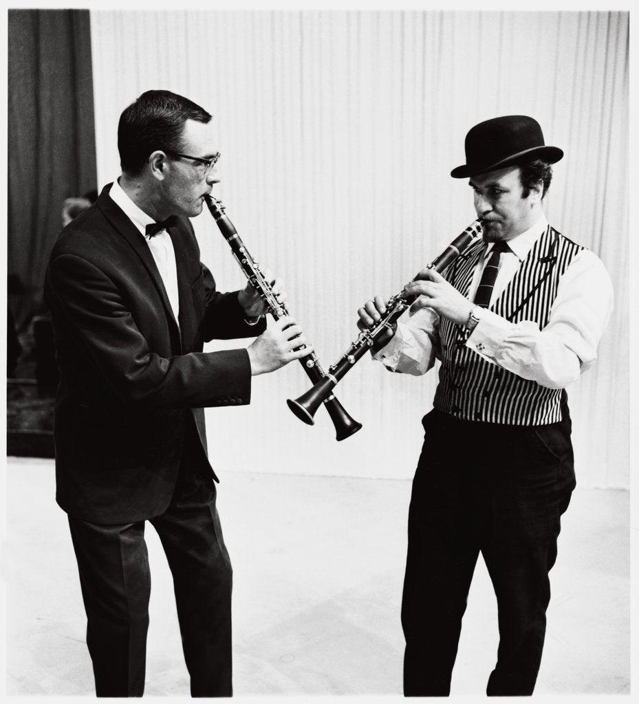 Detail of Terry Lightfoot and Acker Bilk by Harry Hammond