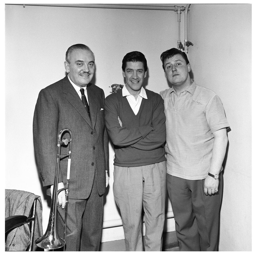 Detail of Don Lang, Ted Heath and Michael Holliday by Harry Hammond