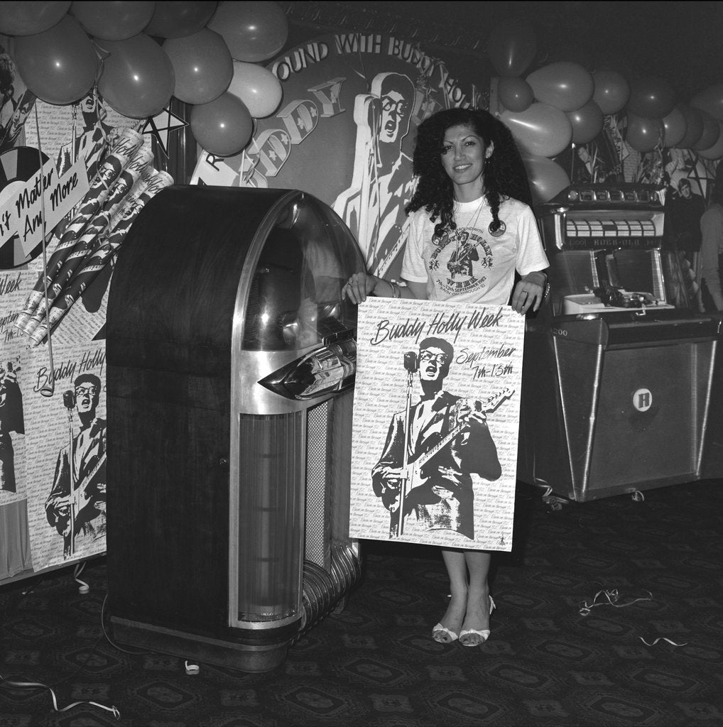 Detail of Buddy Holly Week poster. England, 1982 by Harry Hammond