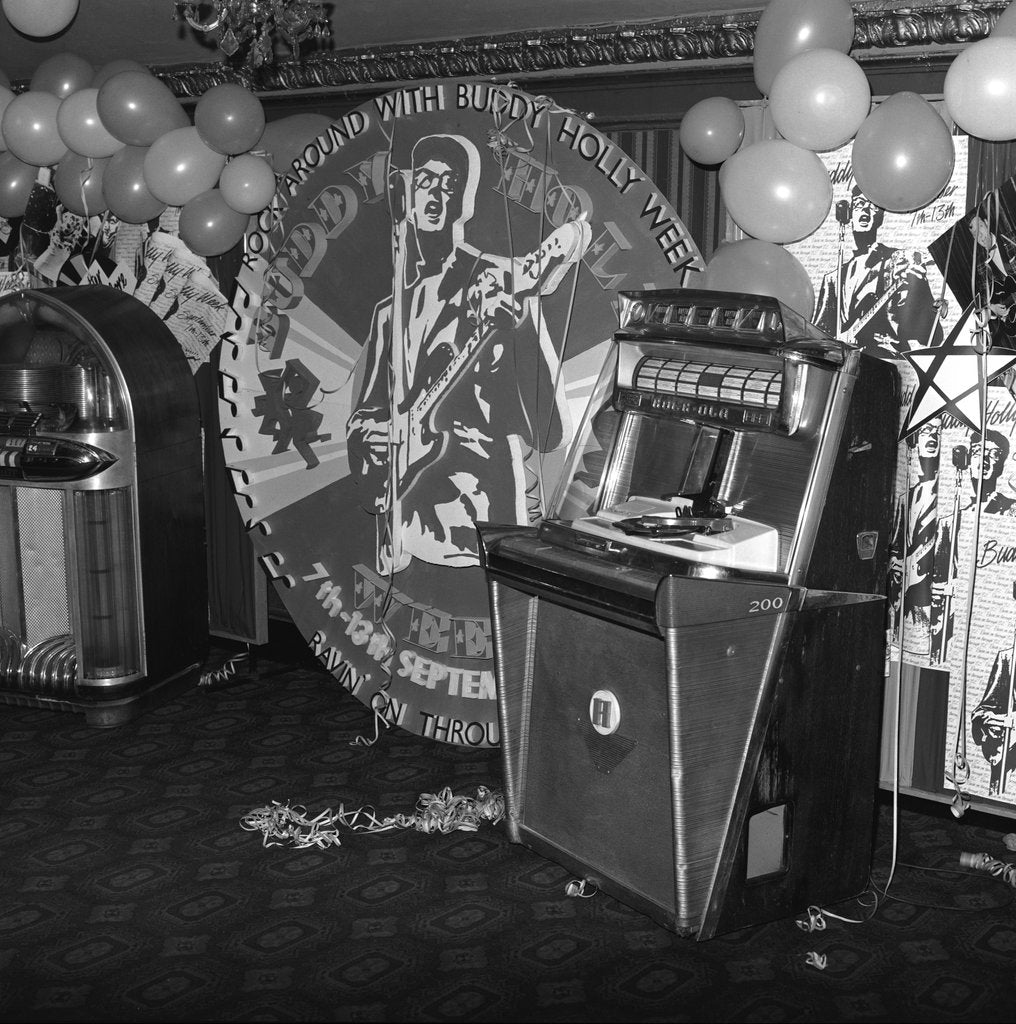Detail of Buddy Holly Week poster. England, 1982 by Harry Hammond