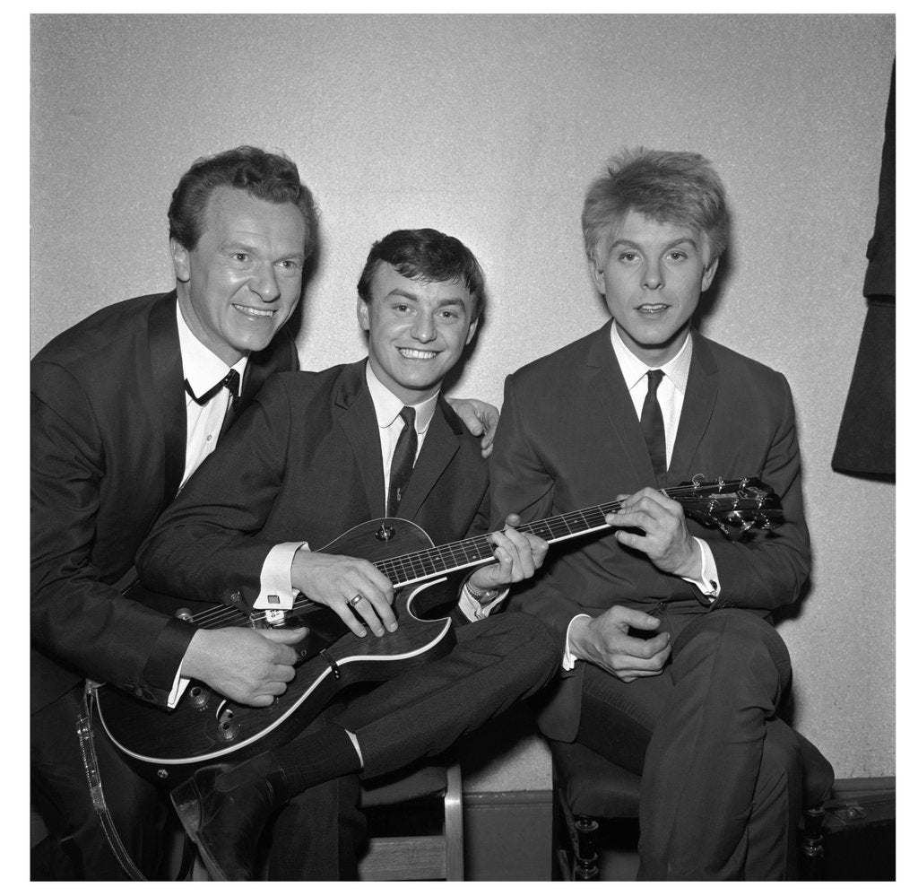 Detail of Gerry and The Pacemakers with Bert Weedon and Joe Brown at Wembley by Harry Hammond