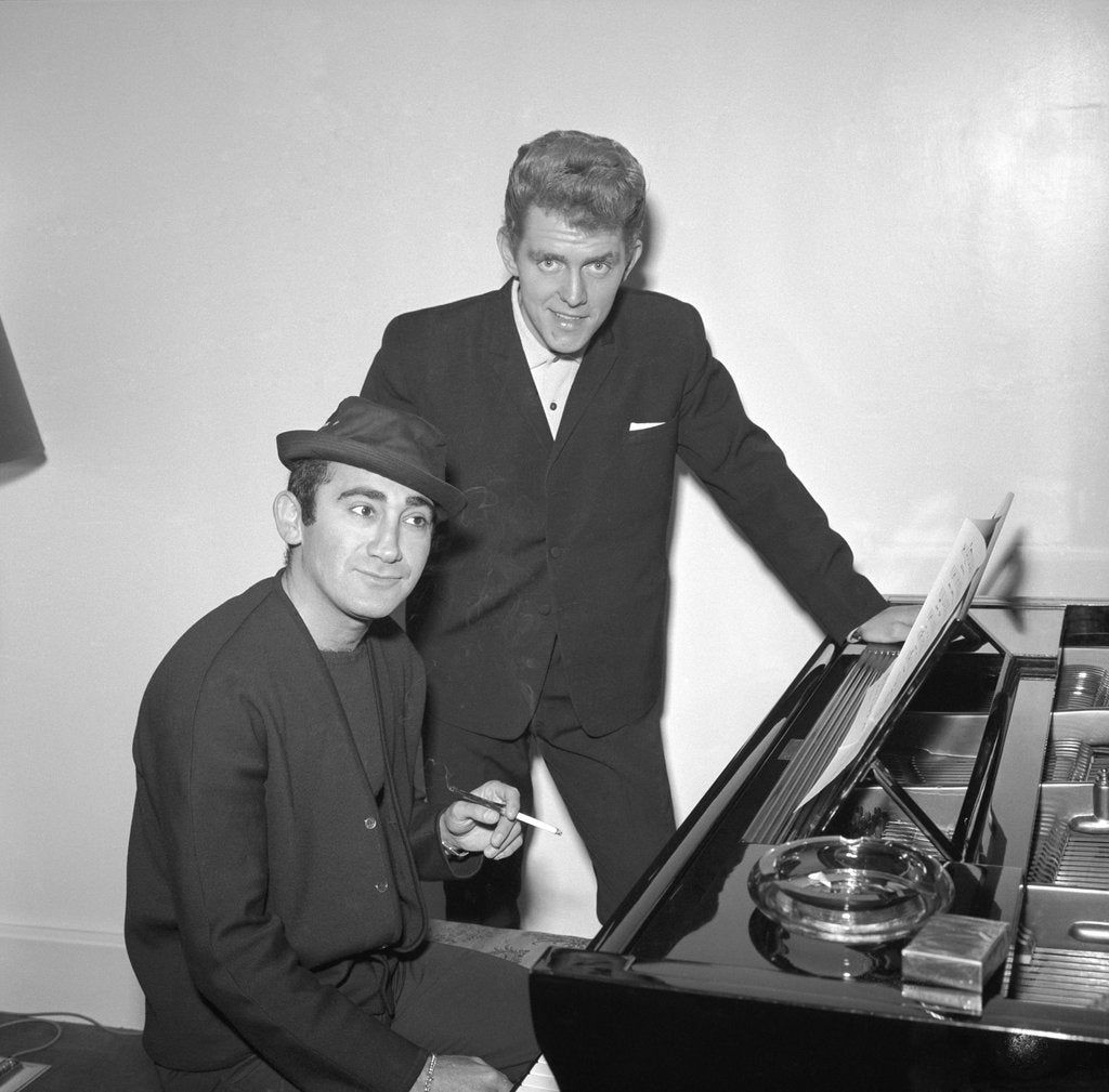 Detail of Shane Fenton, aka Alvin Stardust, with Lionel Bart by Harry Hammond
