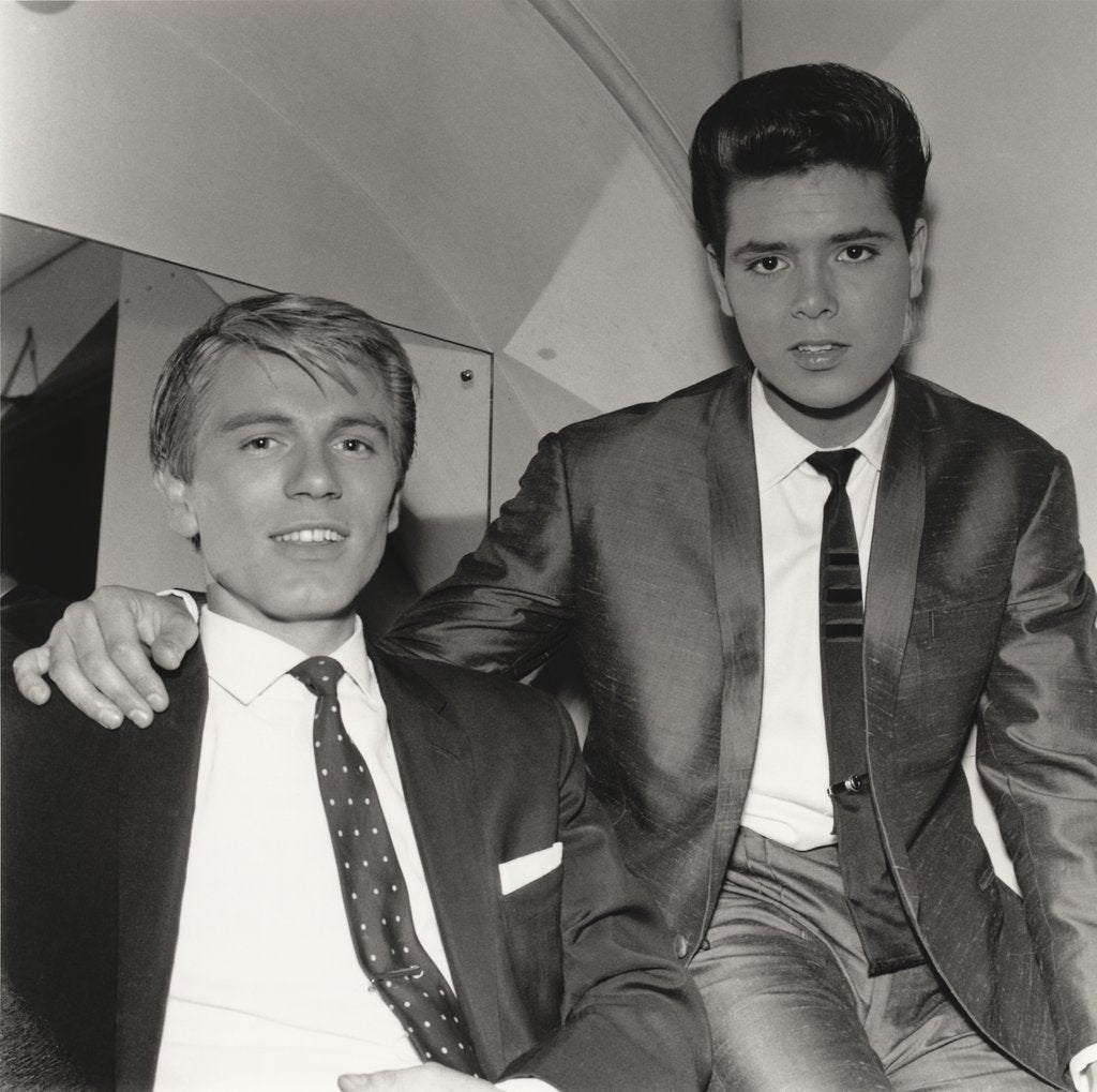 Detail of Adam Faith with Cliff Richard by Harry Hammond