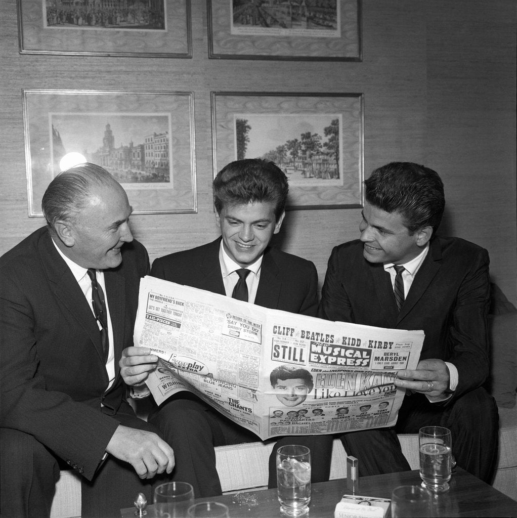 Detail of Everly Brothers with Andy Gray by Harry Hammond