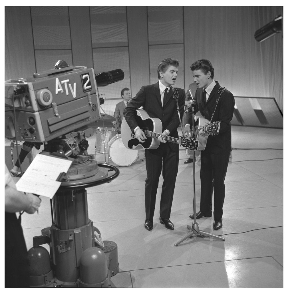 Detail of Everly Brothers on TV by Harry Hammond