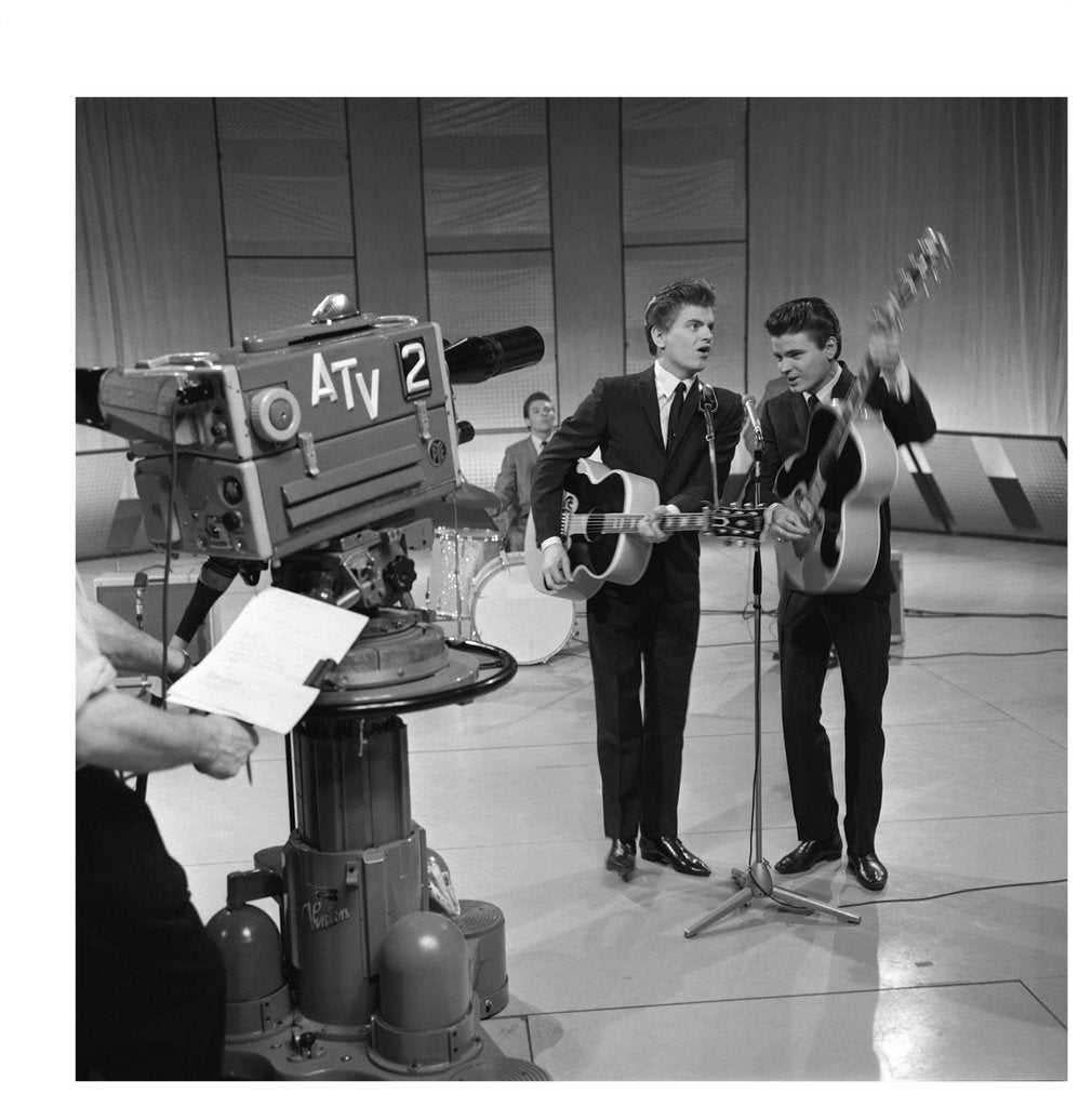 Detail of Everly Brothers on TV by Harry Hammond