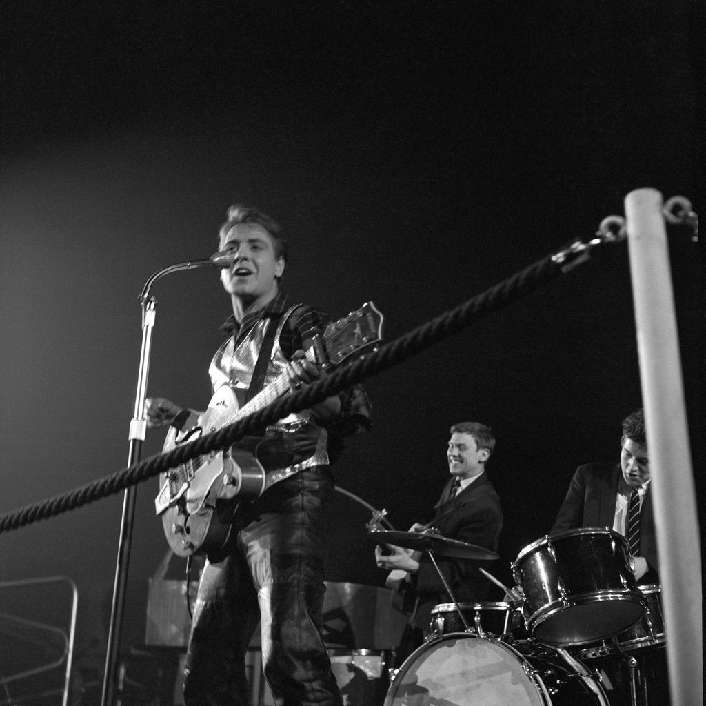Detail of Eddie Cochran with Brian Bennett by Harry Hammond
