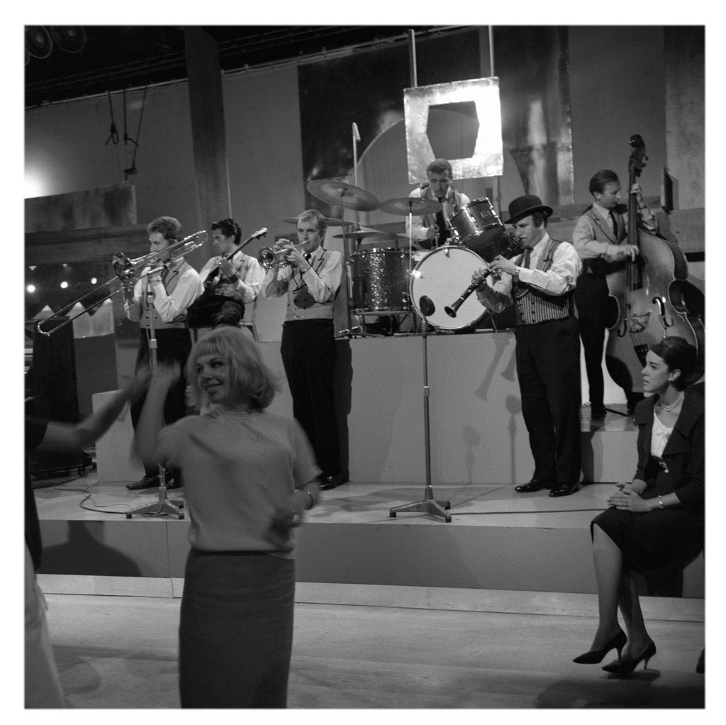 Detail of Acker Bilk and a band by Harry Hammond