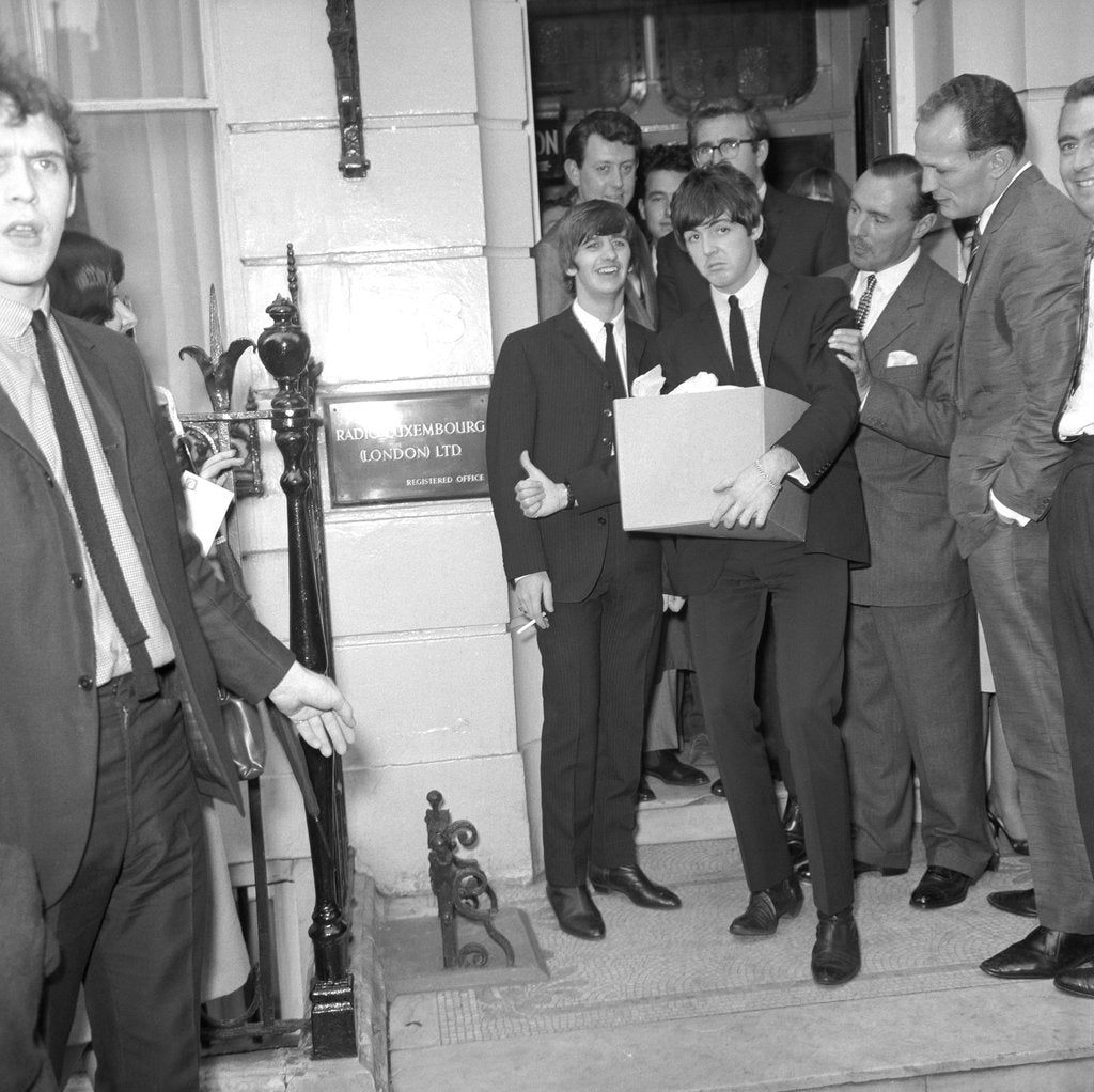 Detail of The Beatles leaving Radio Luxembourg by Harry Hammond