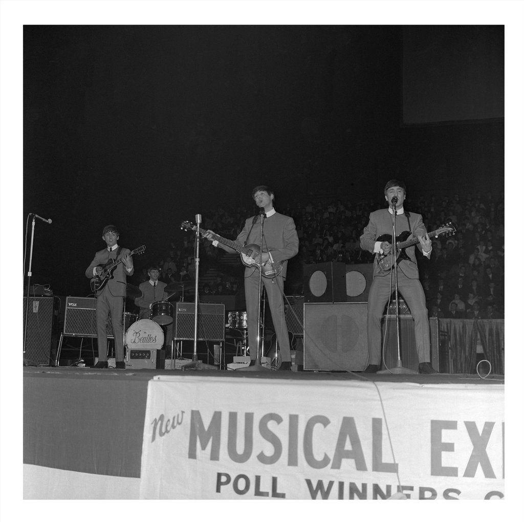 Detail of The Beatles on stage by Harry Hammond