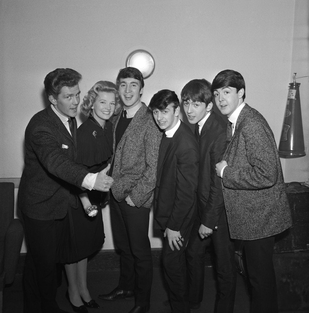 Detail of The Beatles with Joan Regan and Shane Fenton, aka Alvin Stardust by Harry Hammond