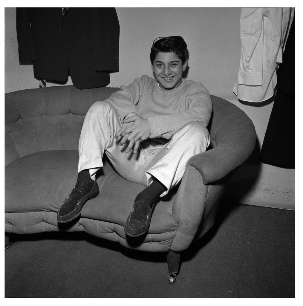 Detail of Paul Anka in dressing room by Harry Hammond