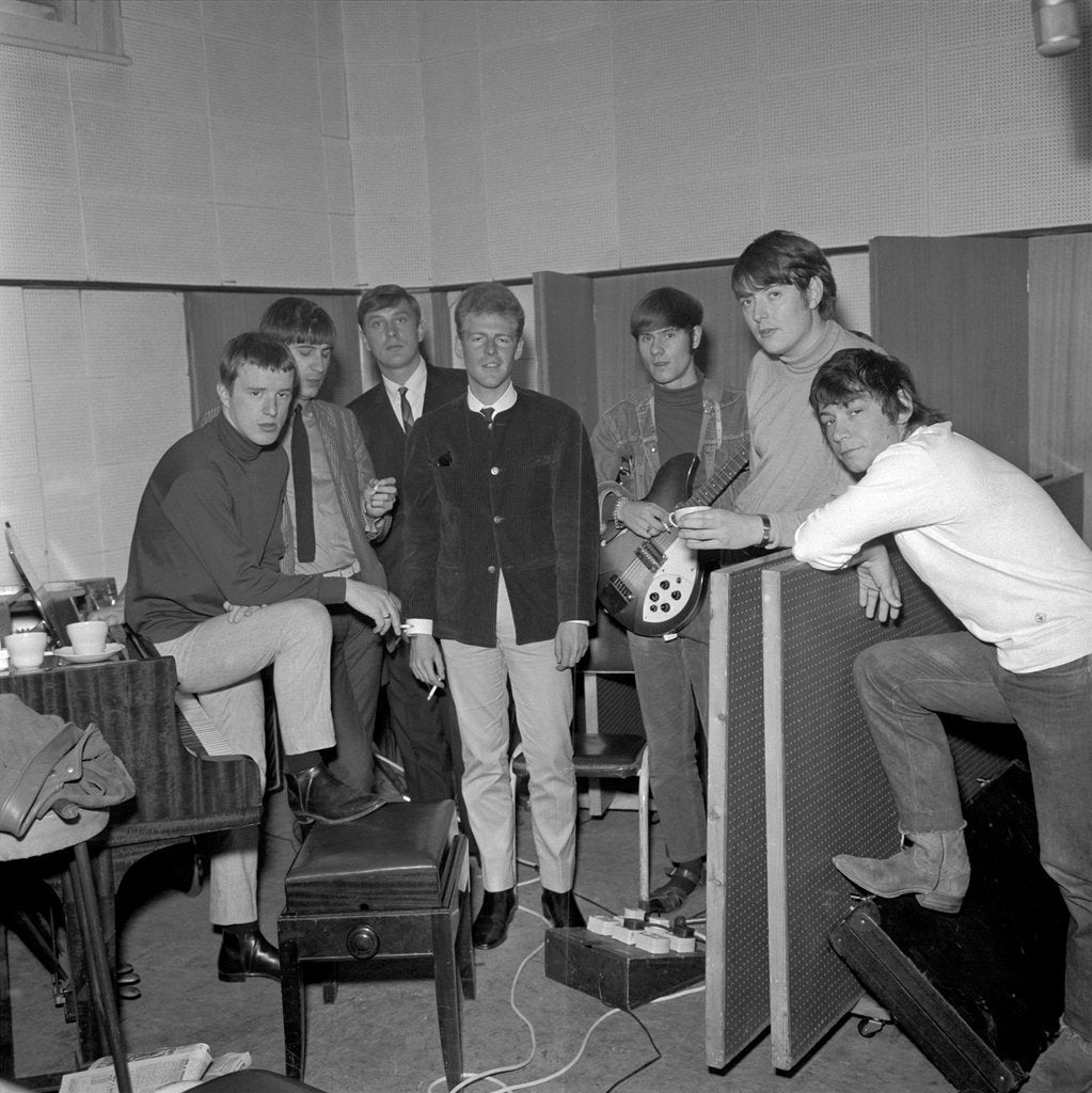 Detail of The Animals recording with Eric Burdon by Harry Hammond