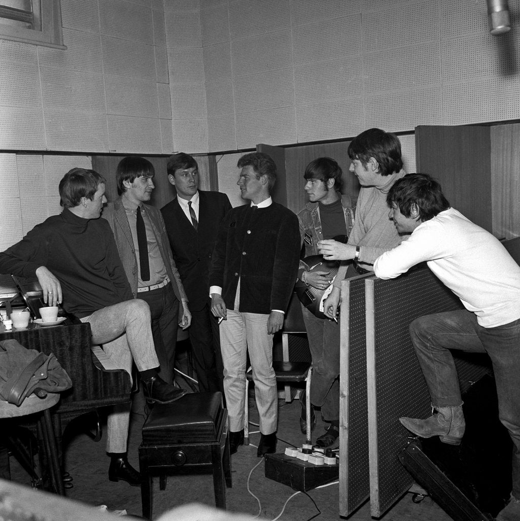 Detail of The Animals recording with Eric Burdon by Harry Hammond