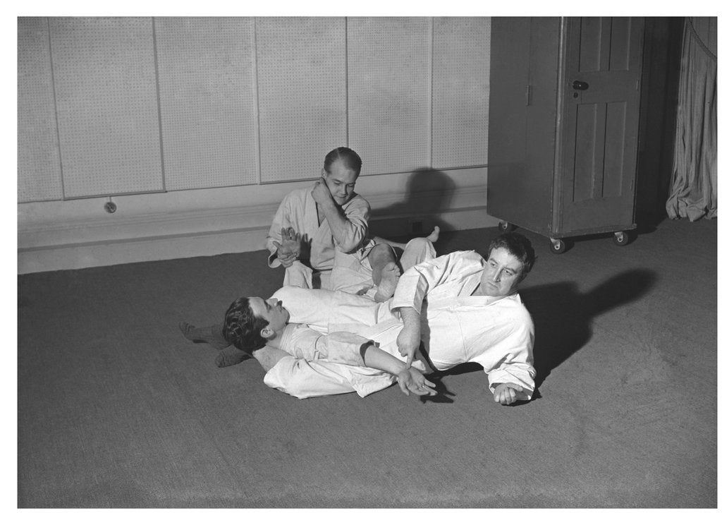 Detail of Peter Sellers having Judo lessons by Harry Hammond