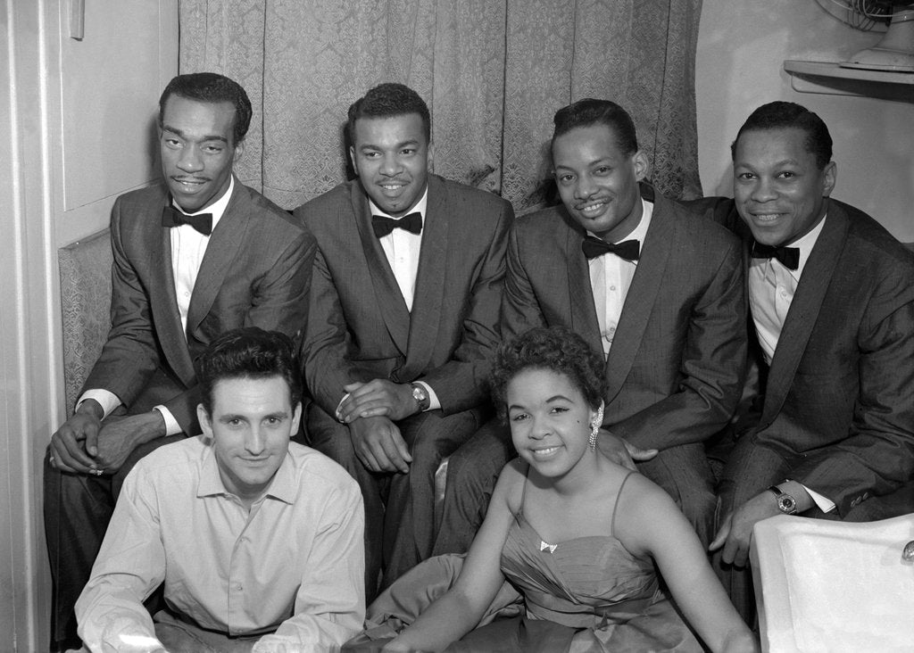 Detail of The Platters with Lonnie Donegan by Harry Hammond