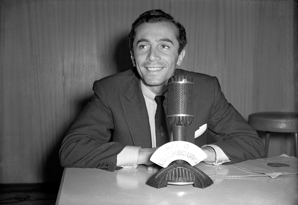 Detail of Al Martino at Radio Luxembourg Studios by Harry Hammond