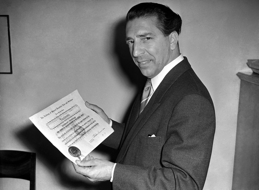 Detail of Mantovani with award by Harry Hammond