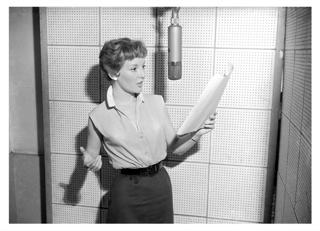 Detail of Petula Clark recording for Pye-Nixa records by Harry Hammond