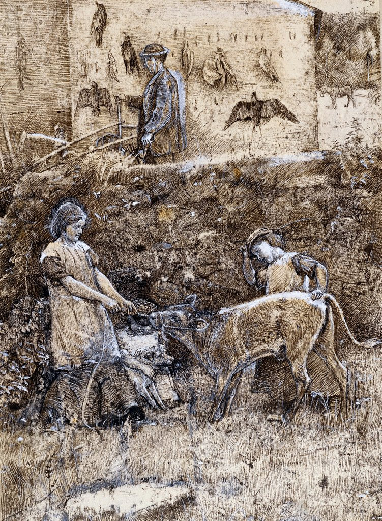 Detail of Shadow, A Boy's Thought by George John Pinwell