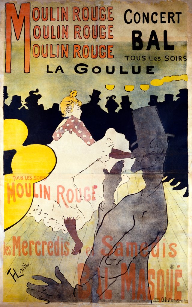 Detail of Moulin Rouge by Henri de Toulouse-Lautrec