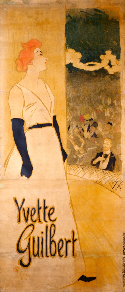 Detail of Yvette Guilbert by Théophile-Alexandre Steinlen