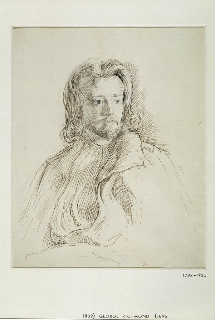 Detail of Caricature of Samuel Palmer by George Richmond