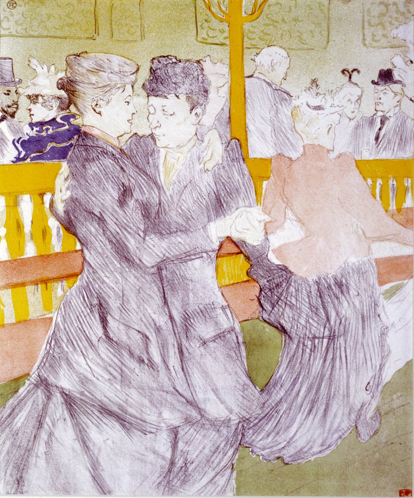 Detail of La Danse au Moulin Rouge by Henri de Toulouse-Lautrec