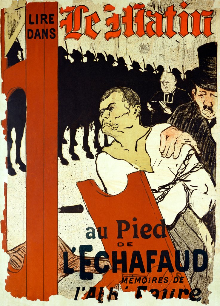 Detail of Lire Dans, le Matin, au Pied de l'Echafaud by Henri de Toulouse-Lautrec